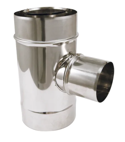 Té 90° piqu. prise air ø60 + tampon Apollo Pellets concentrique