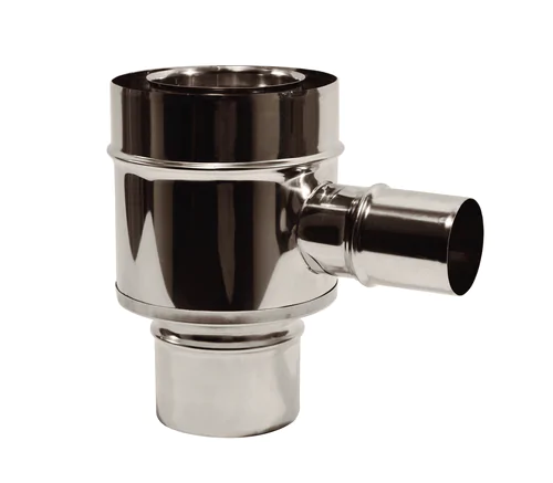 Té 90° piqu. prise air ø60 + piq SP Apollo Pellets concentrique